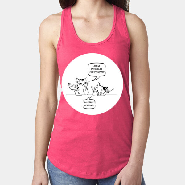 Catterflies vs Buttercats (circle) - Ladies Racer Back Thumbnail